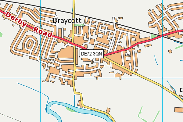 DE72 3QN map - OS VectorMap District (Ordnance Survey)