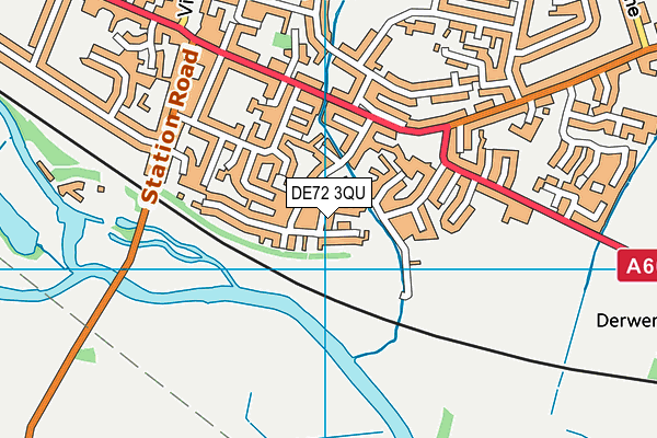 DE72 3QU map - OS VectorMap District (Ordnance Survey)