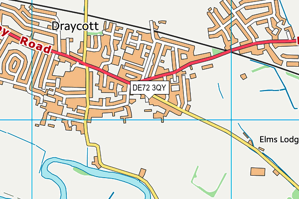 DE72 3QY map - OS VectorMap District (Ordnance Survey)