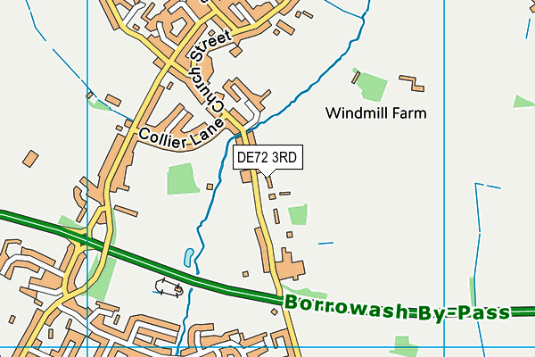 DE72 3RD map - OS VectorMap District (Ordnance Survey)