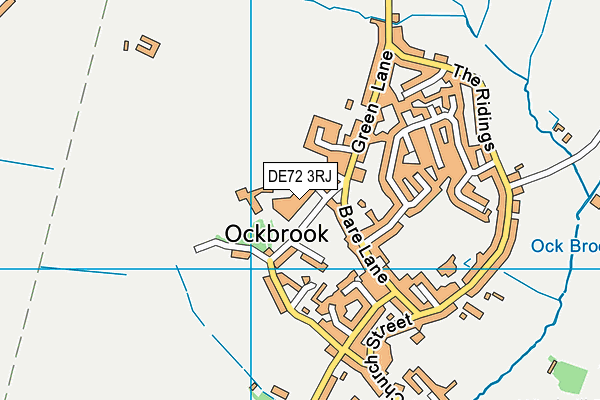 DE72 3RJ map - OS VectorMap District (Ordnance Survey)