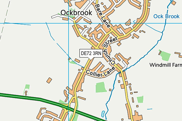 DE72 3RN map - OS VectorMap District (Ordnance Survey)
