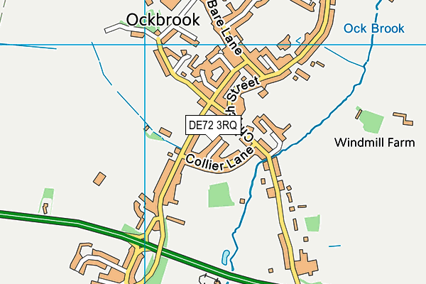 DE72 3RQ map - OS VectorMap District (Ordnance Survey)