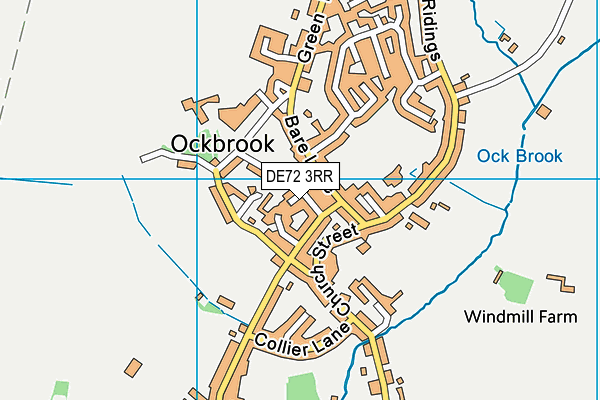 DE72 3RR map - OS VectorMap District (Ordnance Survey)