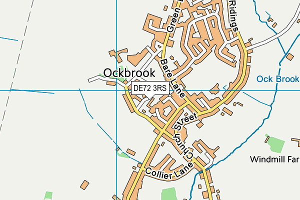 DE72 3RS map - OS VectorMap District (Ordnance Survey)