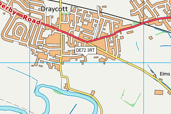 DE72 3RT map - OS VectorMap District (Ordnance Survey)