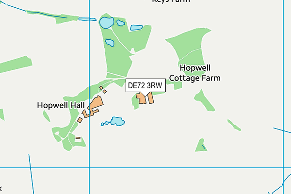 DE72 3RW map - OS VectorMap District (Ordnance Survey)