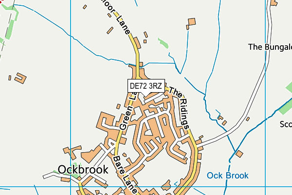 DE72 3RZ map - OS VectorMap District (Ordnance Survey)