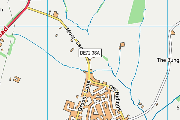 DE72 3SA map - OS VectorMap District (Ordnance Survey)