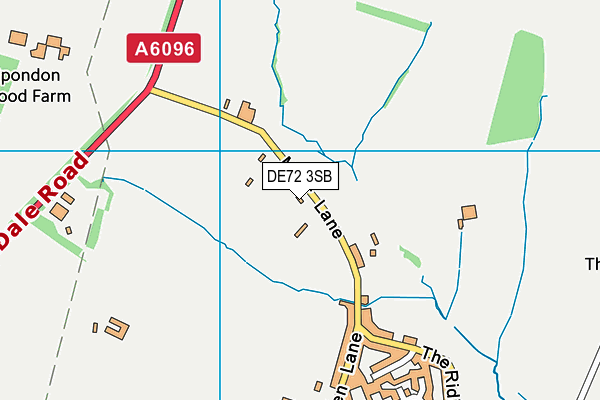 DE72 3SB map - OS VectorMap District (Ordnance Survey)