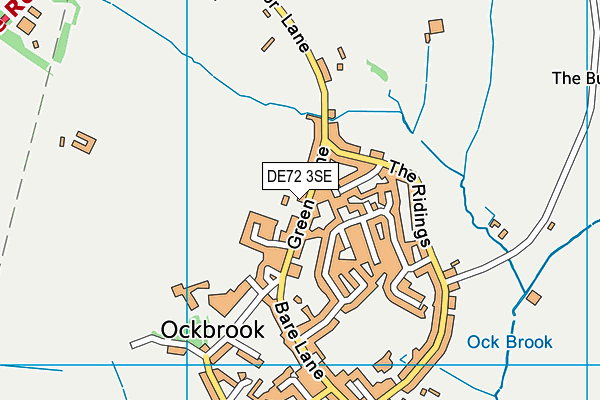 DE72 3SE map - OS VectorMap District (Ordnance Survey)