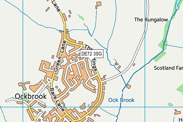 DE72 3SG map - OS VectorMap District (Ordnance Survey)