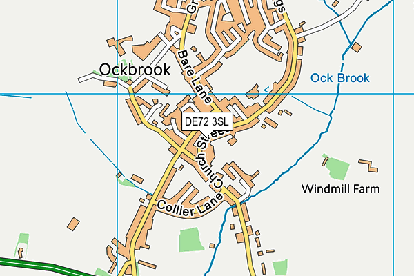 DE72 3SL map - OS VectorMap District (Ordnance Survey)
