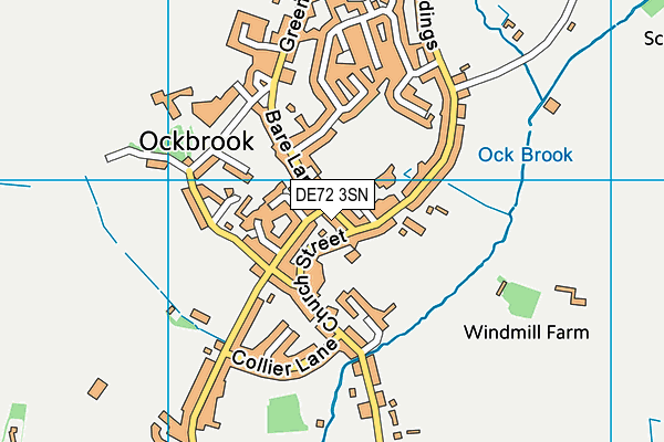 DE72 3SN map - OS VectorMap District (Ordnance Survey)