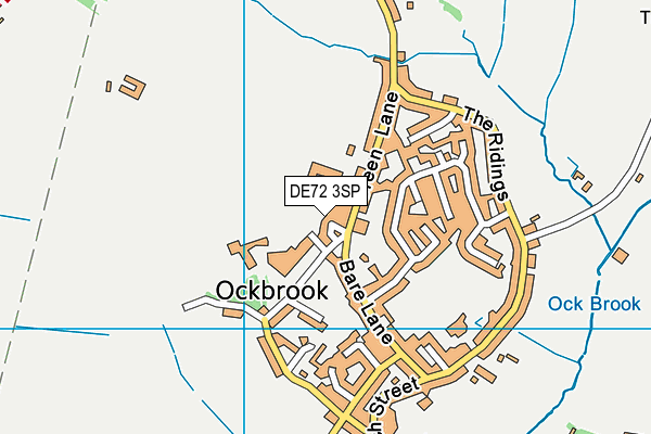 DE72 3SP map - OS VectorMap District (Ordnance Survey)