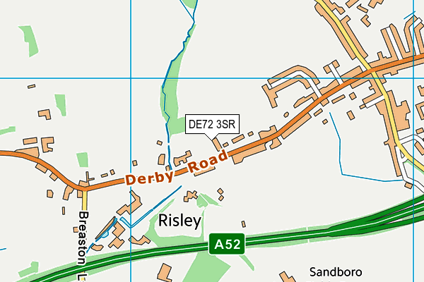 DE72 3SR map - OS VectorMap District (Ordnance Survey)