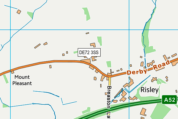 Risley Cricket Ground map (DE72 3SS) - OS VectorMap District (Ordnance Survey)