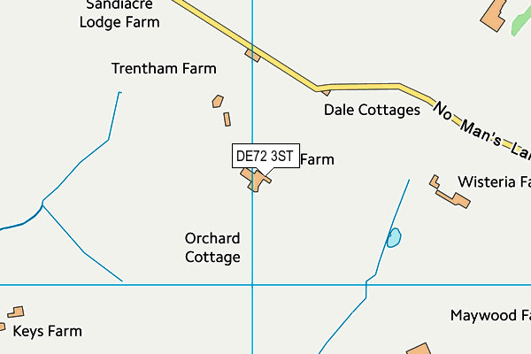 DE72 3ST map - OS VectorMap District (Ordnance Survey)