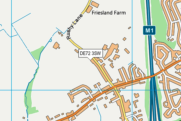 DE72 3SW map - OS VectorMap District (Ordnance Survey)