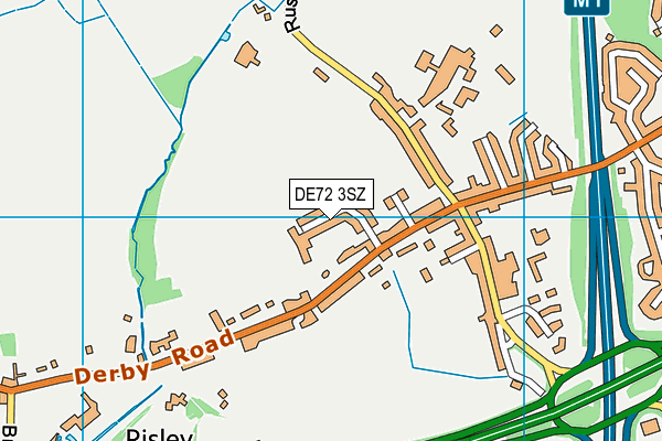 DE72 3SZ map - OS VectorMap District (Ordnance Survey)