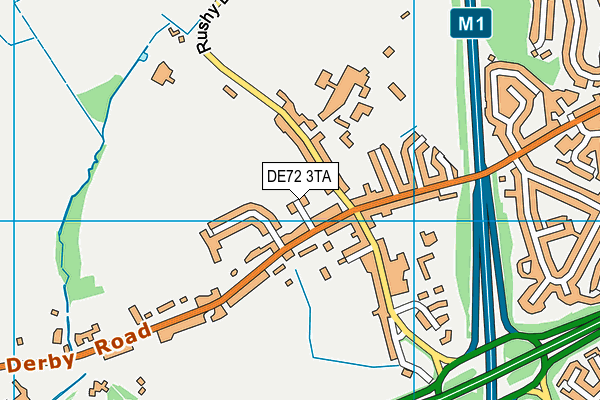 DE72 3TA map - OS VectorMap District (Ordnance Survey)