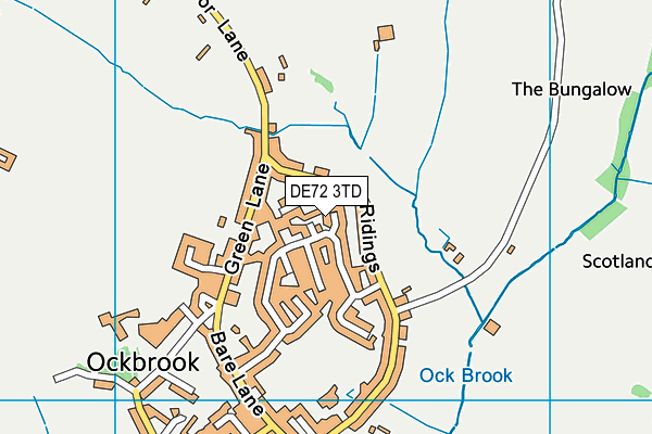 DE72 3TD map - OS VectorMap District (Ordnance Survey)