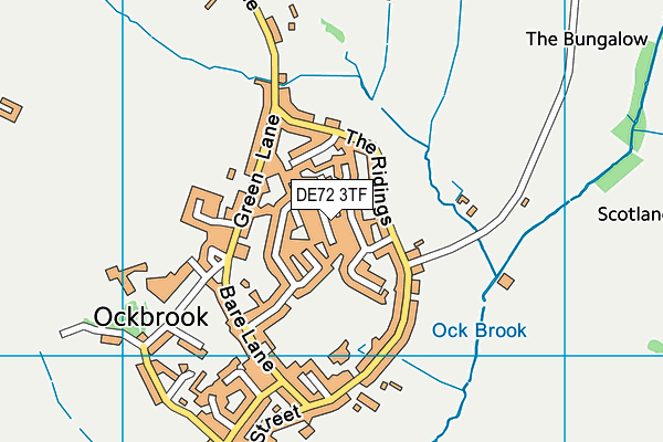 DE72 3TF map - OS VectorMap District (Ordnance Survey)