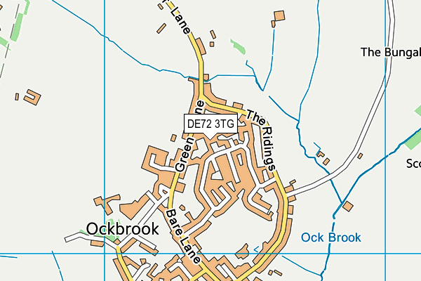 DE72 3TG map - OS VectorMap District (Ordnance Survey)