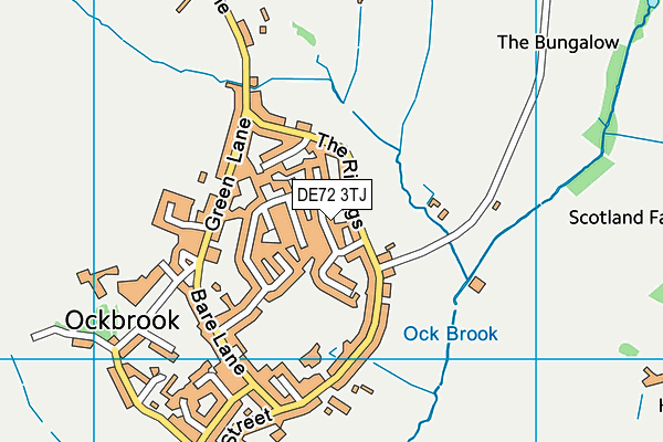 DE72 3TJ map - OS VectorMap District (Ordnance Survey)