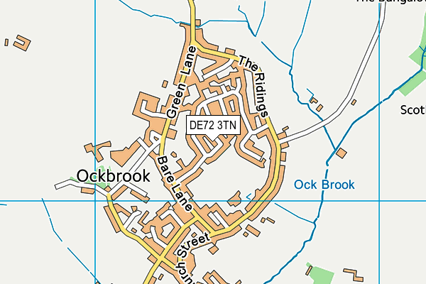 DE72 3TN map - OS VectorMap District (Ordnance Survey)