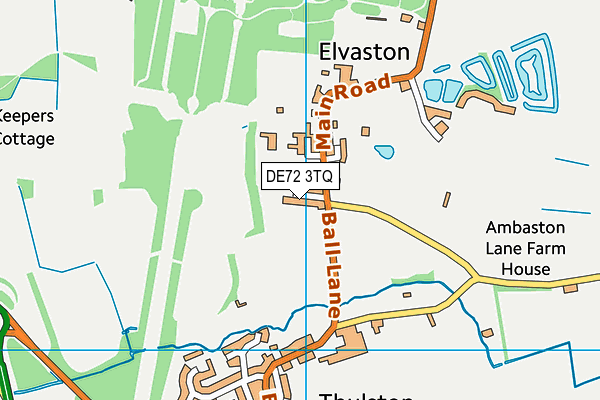 DE72 3TQ map - OS VectorMap District (Ordnance Survey)