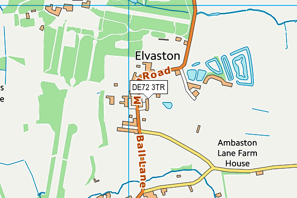 DE72 3TR map - OS VectorMap District (Ordnance Survey)