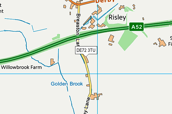 Sandiacre Town Cricket Club (Risley Lane) map (DE72 3TU) - OS VectorMap District (Ordnance Survey)