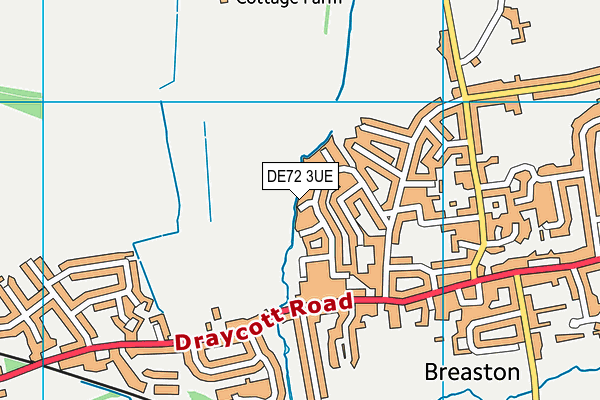 DE72 3UE map - OS VectorMap District (Ordnance Survey)