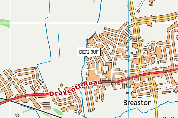 DE72 3UF map - OS VectorMap District (Ordnance Survey)