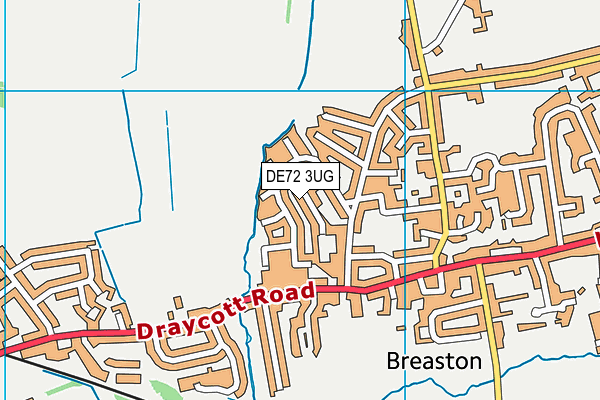 DE72 3UG map - OS VectorMap District (Ordnance Survey)