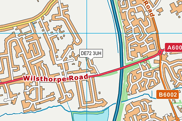 DE72 3UH map - OS VectorMap District (Ordnance Survey)