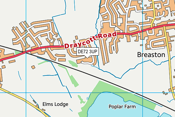 DE72 3UP map - OS VectorMap District (Ordnance Survey)