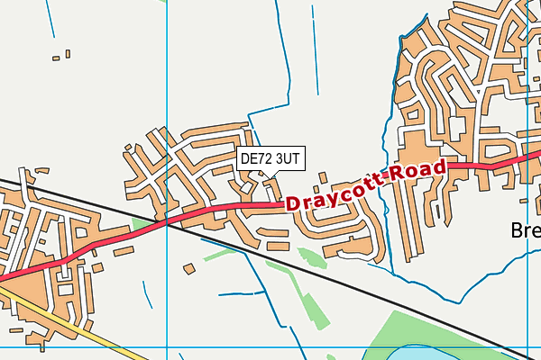 DE72 3UT map - OS VectorMap District (Ordnance Survey)