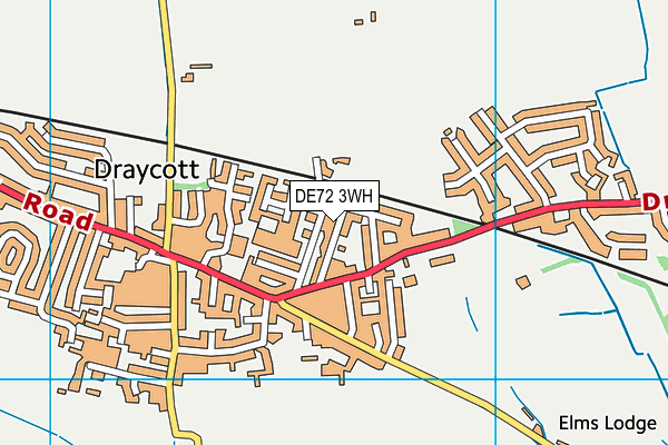 DE72 3WH map - OS VectorMap District (Ordnance Survey)