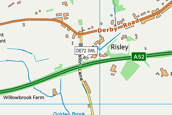 DE72 3WL map - OS VectorMap District (Ordnance Survey)