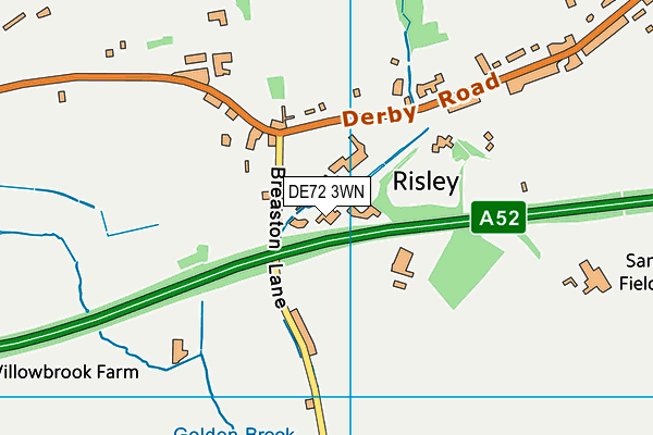 DE72 3WN map - OS VectorMap District (Ordnance Survey)