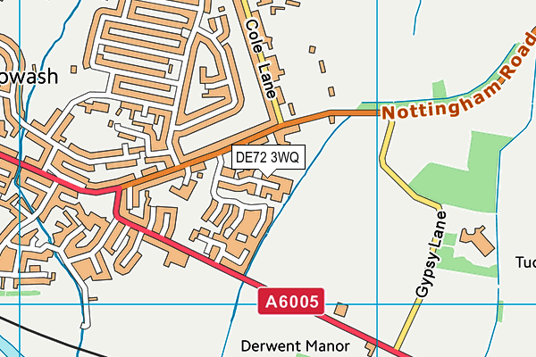 DE72 3WQ map - OS VectorMap District (Ordnance Survey)