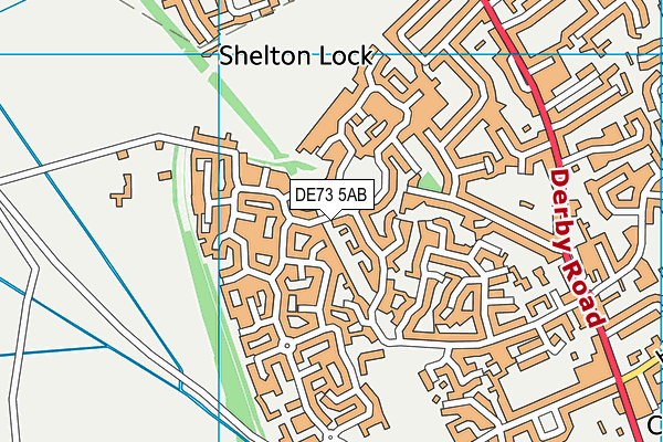 DE73 5AB map - OS VectorMap District (Ordnance Survey)