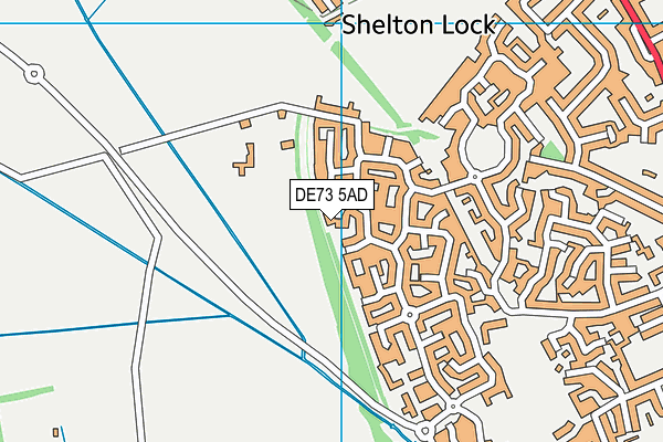 DE73 5AD map - OS VectorMap District (Ordnance Survey)