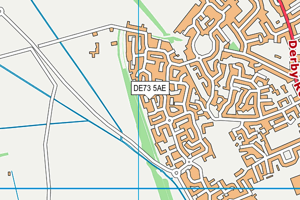 DE73 5AE map - OS VectorMap District (Ordnance Survey)