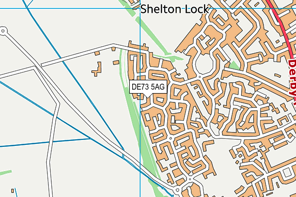 DE73 5AG map - OS VectorMap District (Ordnance Survey)
