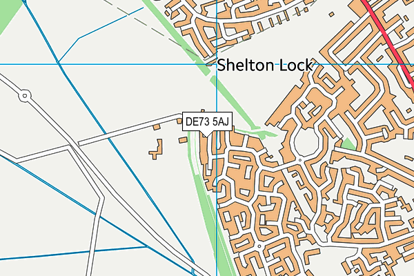 DE73 5AJ map - OS VectorMap District (Ordnance Survey)