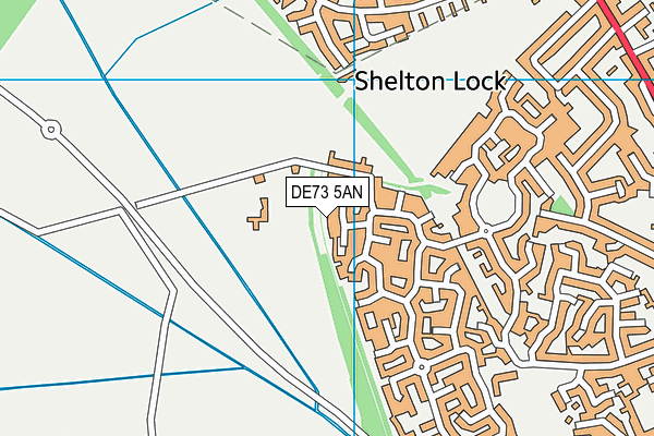 DE73 5AN map - OS VectorMap District (Ordnance Survey)