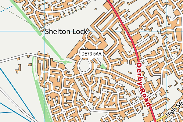 DE73 5AR map - OS VectorMap District (Ordnance Survey)